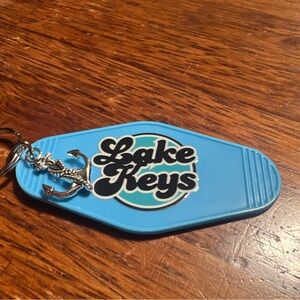 New LAKE KEYS retro motel style acrylic keychain